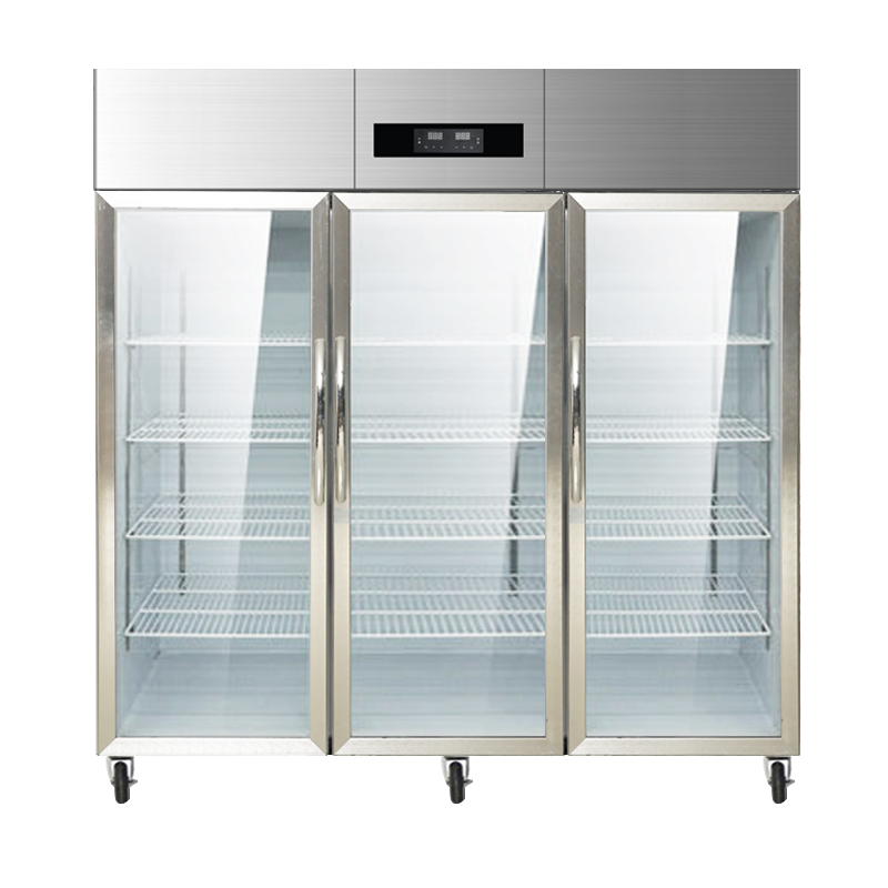 Commercial 3 Glass Door  beverage Upright Display Showcase