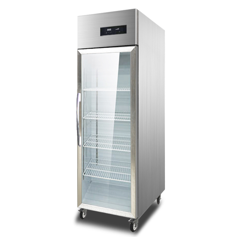 Commercial restaurant 1/2 glass door display refrigerator